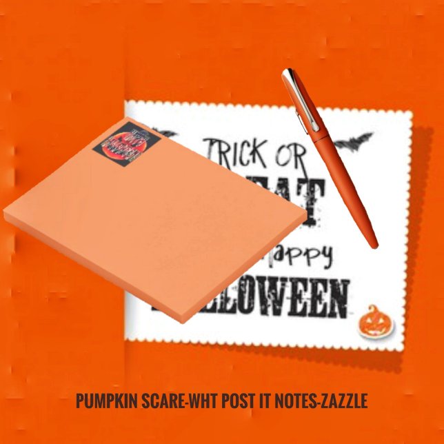 Pumpkin Scare-Wht Post-It Notes (Creator Uploaded)