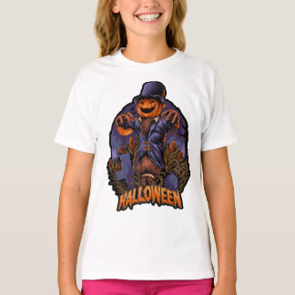 Pumpkin Scarecrow Halloween T-Shirt