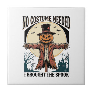 Pumpkin Scarecrow Shirt for Spooky Costume Humour Tile