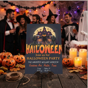Pumpkin Scary House, Halloween Planner Party Invitation