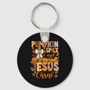 Pumpkin Sce And Jesus Christ Funny Fall Christian Keychain