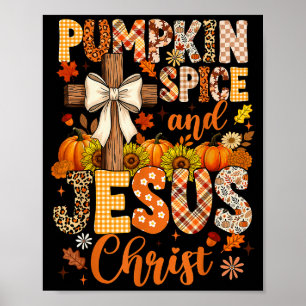 Pumpkin Sce And Jesus Christ Funny Fall Christian  Poster