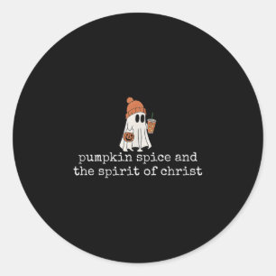 Pumpkin Sce And The Srit Of Christ Christian Hallo Classic Round Sticker