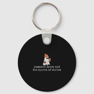 Pumpkin Sce And The Srit Of Christ Christian Hallo Keychain