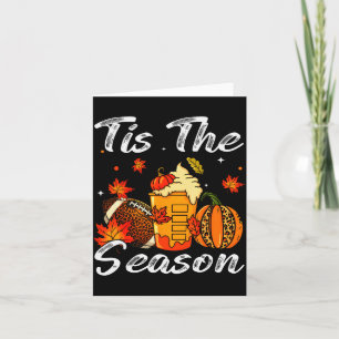 Pumpkin Sce Football Tis The Season Fall Thanksgiv Card