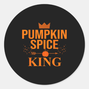 Pumpkin Sce King Coffee Lover Halloween &amp; Than Classic Round Sticker