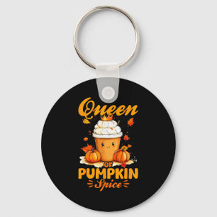 Pumpkin Sce Latte Fall Season Queen Of Pumpkin Sce Keychain