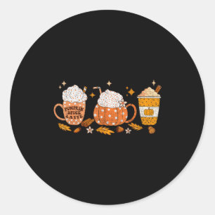 Pumpkin Sce Latte Fall Vibes Autumn Pumpkin Sce Co Classic Round Sticker