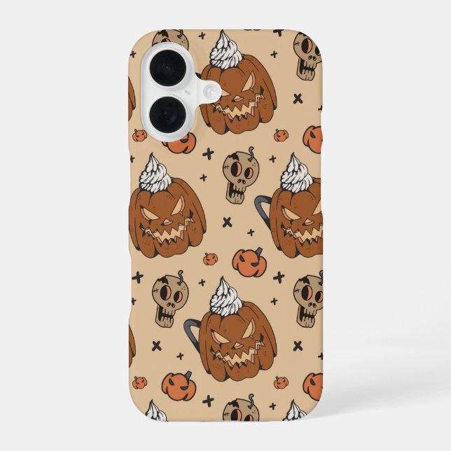 Pumpkin Scream – Halloween Horror iPhone 16 Case (Back)