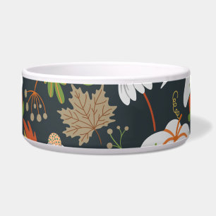Pumpkin seamless pattern floral black and white