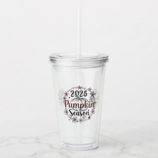Pumpkin Season 2025 – Elegant Autumn Acrylic Tumbl Acrylic Tumbler