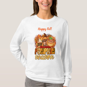 Pumpkin Season Autumn Customize Text T-Shirt