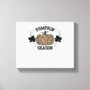 Pumpkin Season  Cheetah Print Pumpkin Fall Design 