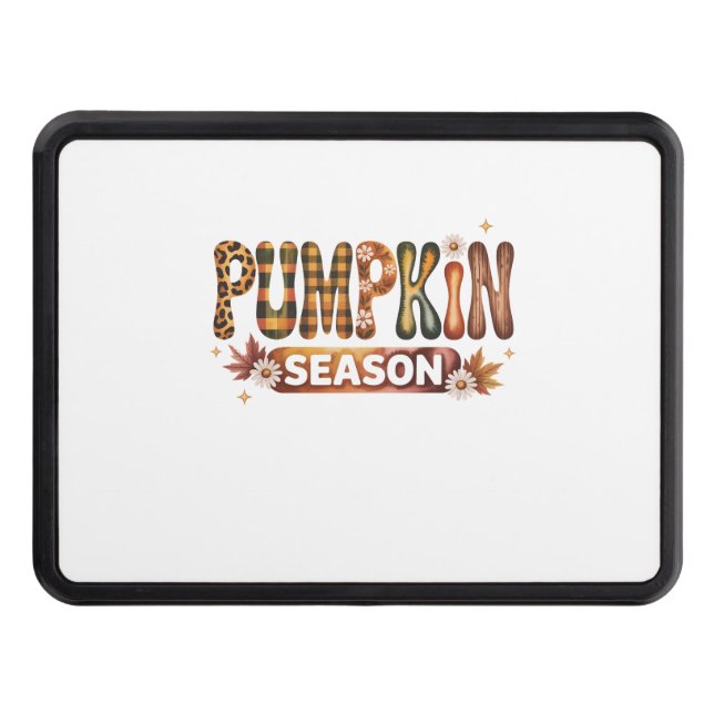 Pumpkin Season Fall Boho Trailer Hitch Cover (Front)