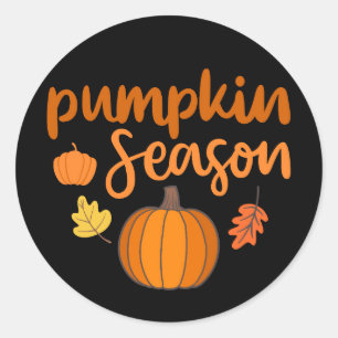  Pumpkin Season Fall Classic Round Sticker