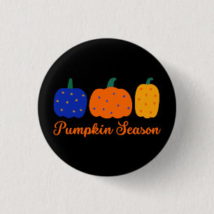 Pumpkin Season Halloween 1 Inch Round Button