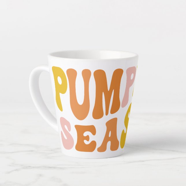Pumpkin Season Latte Mug (Left Angle)