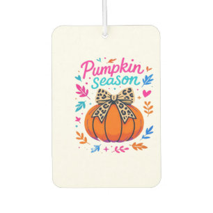 Pumpkin Season Leopard Bow Design � Cute Fall Aest Air Freshener