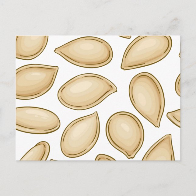 Pumpkin seeds pattern postcard (Front)