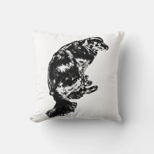 Pumpkin-Shadow Calm — Retriever Throw Pillow