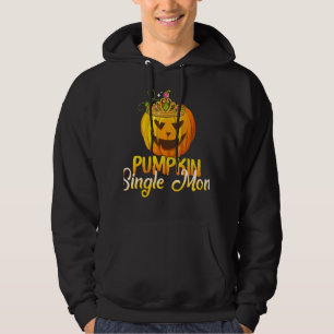Pumpkin Single Mom Funny Halloween Costume Hoodie