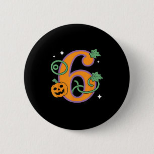 Pumpkin Six Seven 67 Matching 6 Halloween Couple  2 Inch Round Button