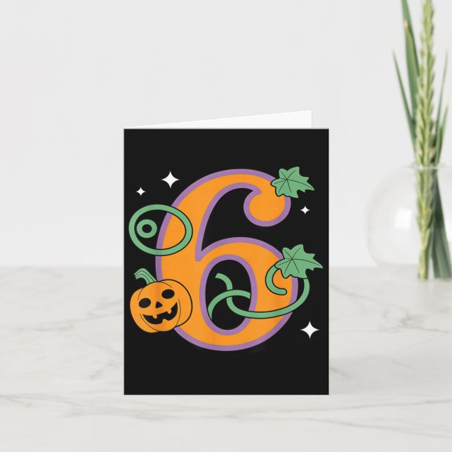 Pumpkin Six Seven 67 Matching 6 Halloween Couple  Card (Front)