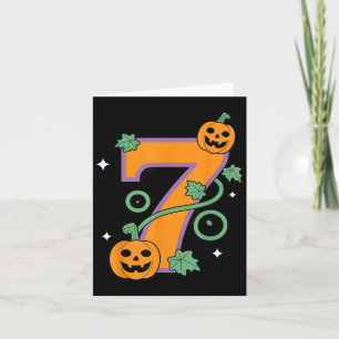 Pumpkin Six Seven 67 Matching 7 Halloween Couple  Card