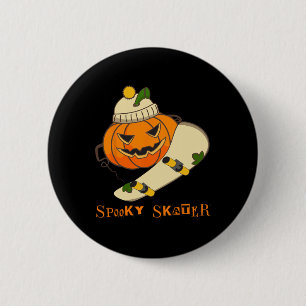 Pumpkin Skateboard Halloween Costume Funny Skatebo 2 Inch Round Button