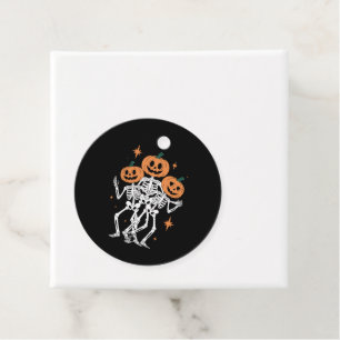 Pumpkin Skeleton Halloween Pumpkin Spooky Season  Favour Tags
