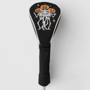 Pumpkin Skeleton Halloween Pumpkin Spooky Season Golf Head Cover