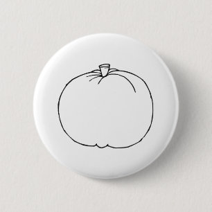 Pumpkin Sketch 2 Inch Round Button