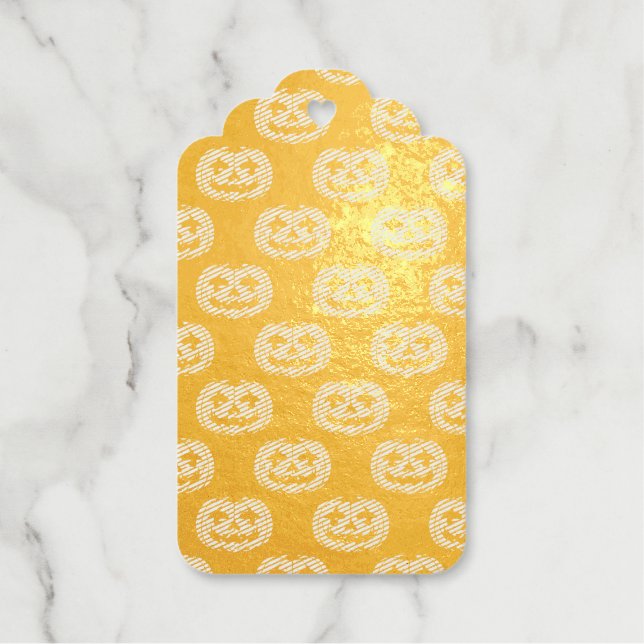 Pumpkin Skull  Gift Tags (Front)