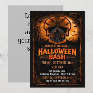 Pumpkin Skull Halloween Party  Save The Date