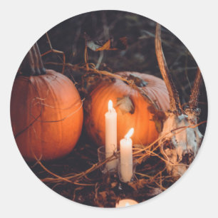 Pumpkin Skull Halloween Stickers