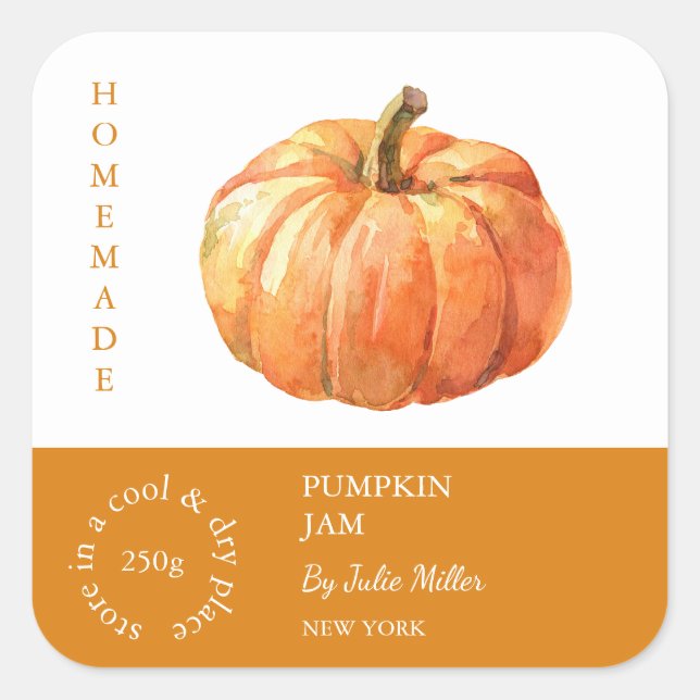 Pumpkin Small Business Label (Front)
