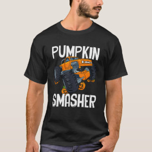 Pumpkin Smasher Monster Truck Pumpkin Halloween Cl T-Shirt