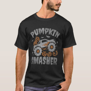 Pumpkin Smasher Toddler Halloween For Monster Truc T-Shirt