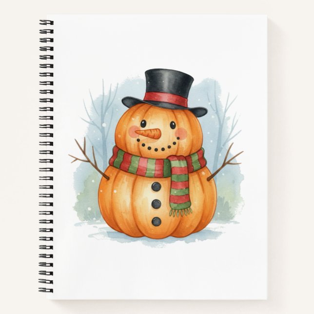 Pumpkin snowman notebook (Front)