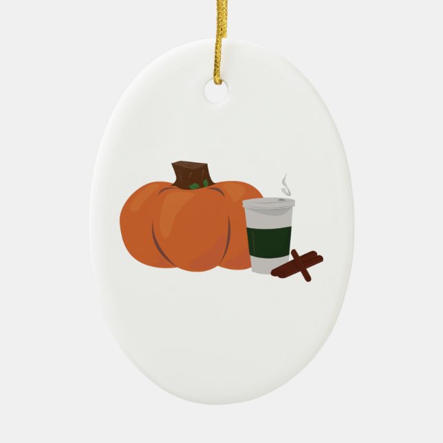 Pumpkin Spice 2 Ceramic Ornament (Front)
