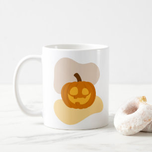 Pumpkin Spice & Abstract Blob Shapes Halloween Coffee Mug