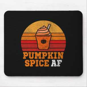 Pumpkin Spice Af Fun Men Husband Apparel Halloween Mouse Pad