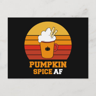 Pumpkin Spice Af Funny Halloween Postcard