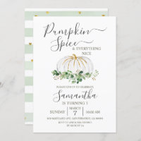 Pumpkin Spice and Everything Nice 3rd Birthday