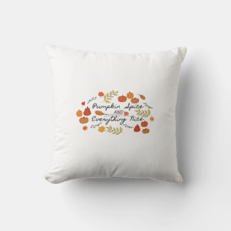 Pumpkin Spice And Everything Nice - Autumn Leaves Throw Pillow
