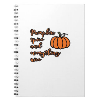 Pumpkin Spice And Everything Nice Basic Essential Notebook