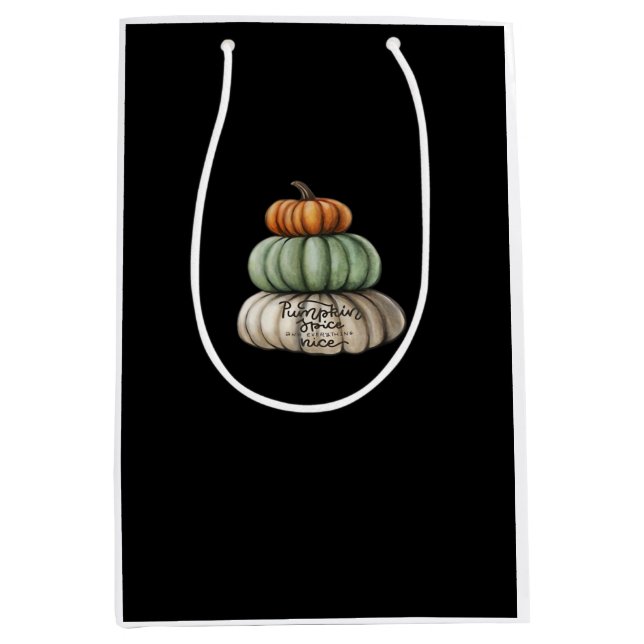 Pumpkin Spice And Everything Nice Basic Medium Gift Bag (Front)