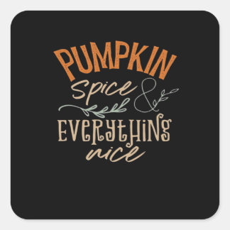 Pumpkin Spice And Everything Nice Boxy Square Sticker