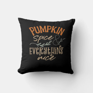 Pumpkin Spice And Everything Nice Boxy Throw Pillow