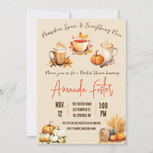 Pumpkin Spice and Everything Nice, Bridal Shower Invitation
